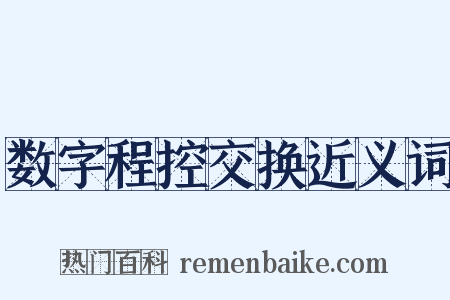 数字程控交换近义词是什么意思的图片